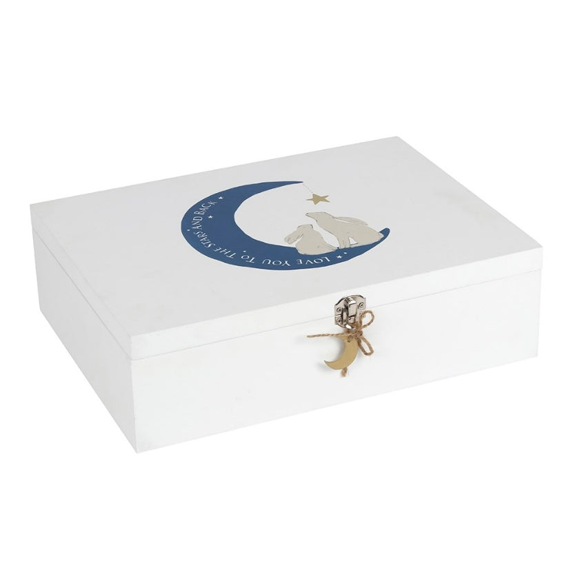Personalised Look At The Stars Wooden Baby Memory Box