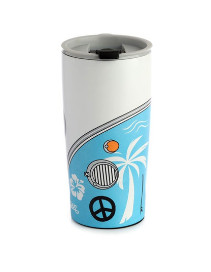 Volkswagen Stainless Steel Camper Surf Adventure Reusable Mug Blue/Pink 500ml