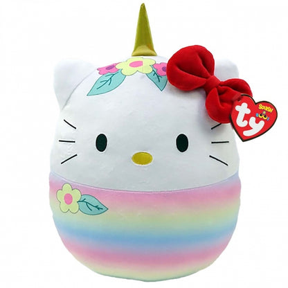Personalised Hello Kitty ty Squish a boo Flowers and Red Bow Plush