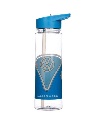 Shatterproof Tritan Reusable 550ml PVC Water Bottle with Flip Straw Volkswagen VW T1 Camper Bus