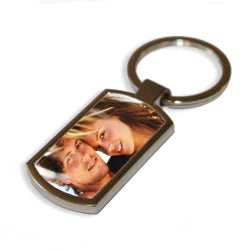 Stainless Steel Oblong Keyring x10