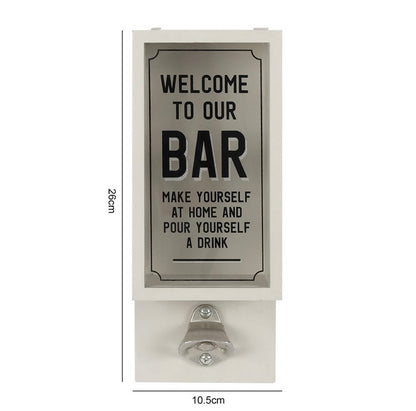 Grey Garden Bar Wall Mounted Bottle Opener Plaque