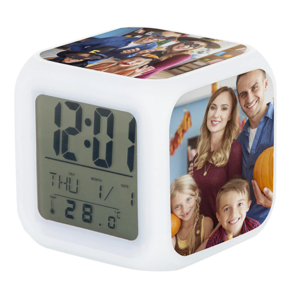 Digital Alarm Clock Colour Change With Personalised Photos
