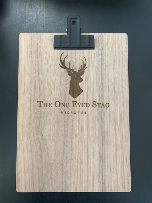 Engraved Wooden Personalised Clipboard Menu Boards A4 - Individual