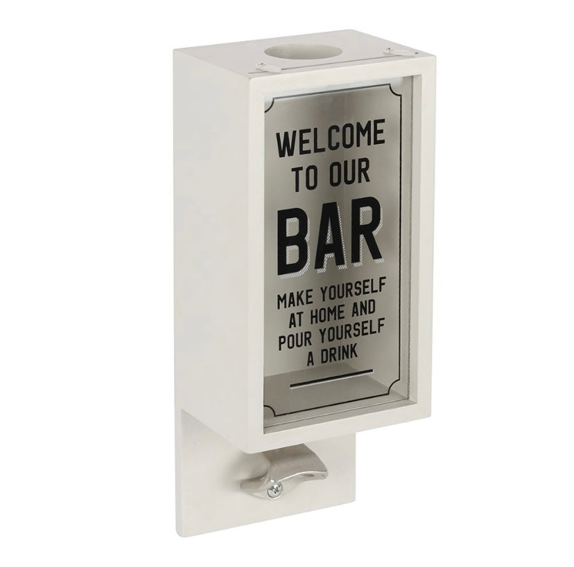Grey Garden Bar Wall Mounted Bottle Opener Plaque