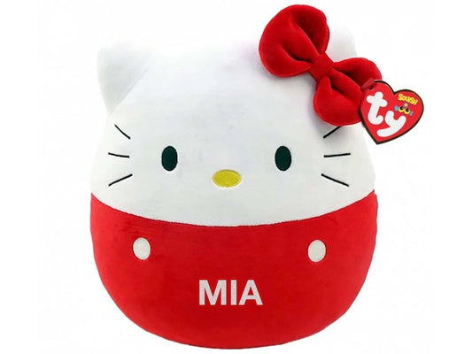 Personalised Ty Squishaboo Hello Kitty Red