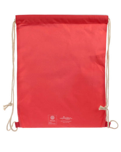 Personalised Volkswagen VW T1 Camper Bus Drawstring Bag Red/Blue