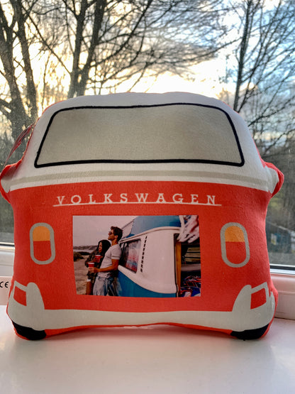 Personalised Volkswagen VW T1 Camper Van Shaped Cushion