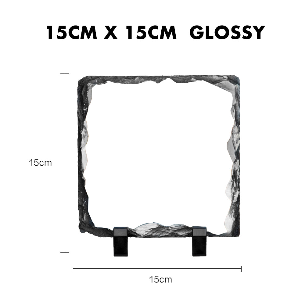Large Rock Slate Square Photograph Frame 14cm