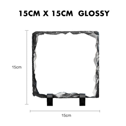 Large Rock Slate Square Photograph Frame 14cm
