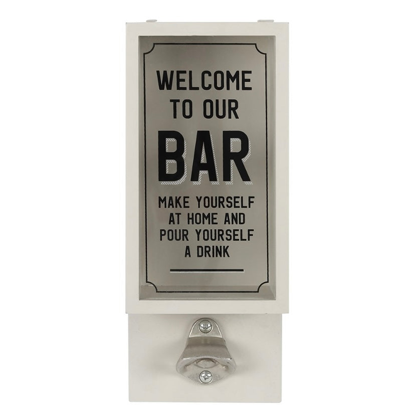 Grey Garden Bar Wall Mounted Bottle Opener Plaque