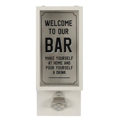 Grey Garden Bar Wall Mounted Bottle Opener Plaque