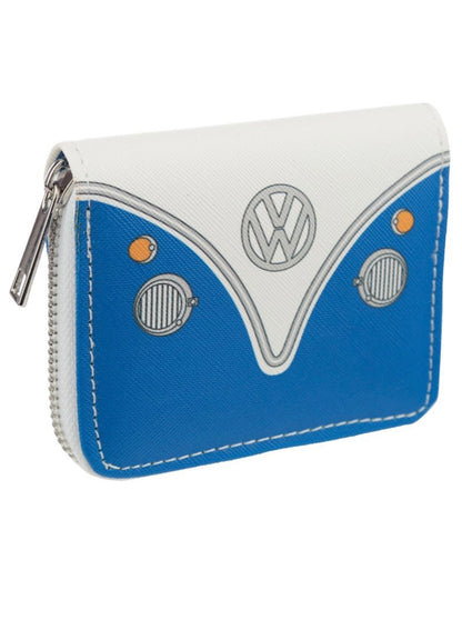 Volkswagen VW T1 Camper Van Zip Around Wallet Purse Red/Blue