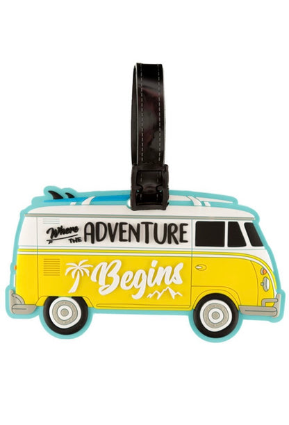 Volkswagen VW T1 Camper Bus PVC Luggage Tag