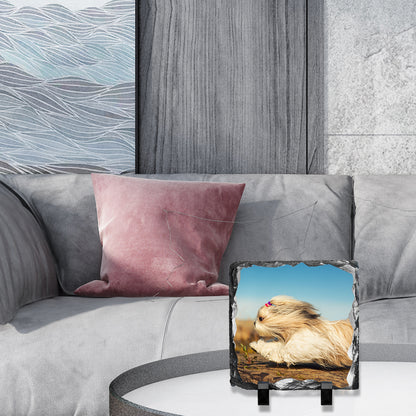Large Rock Slate Square Photograph Frame 14cm