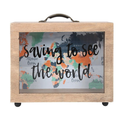 Personalised Saving Fund To See The World Money Box