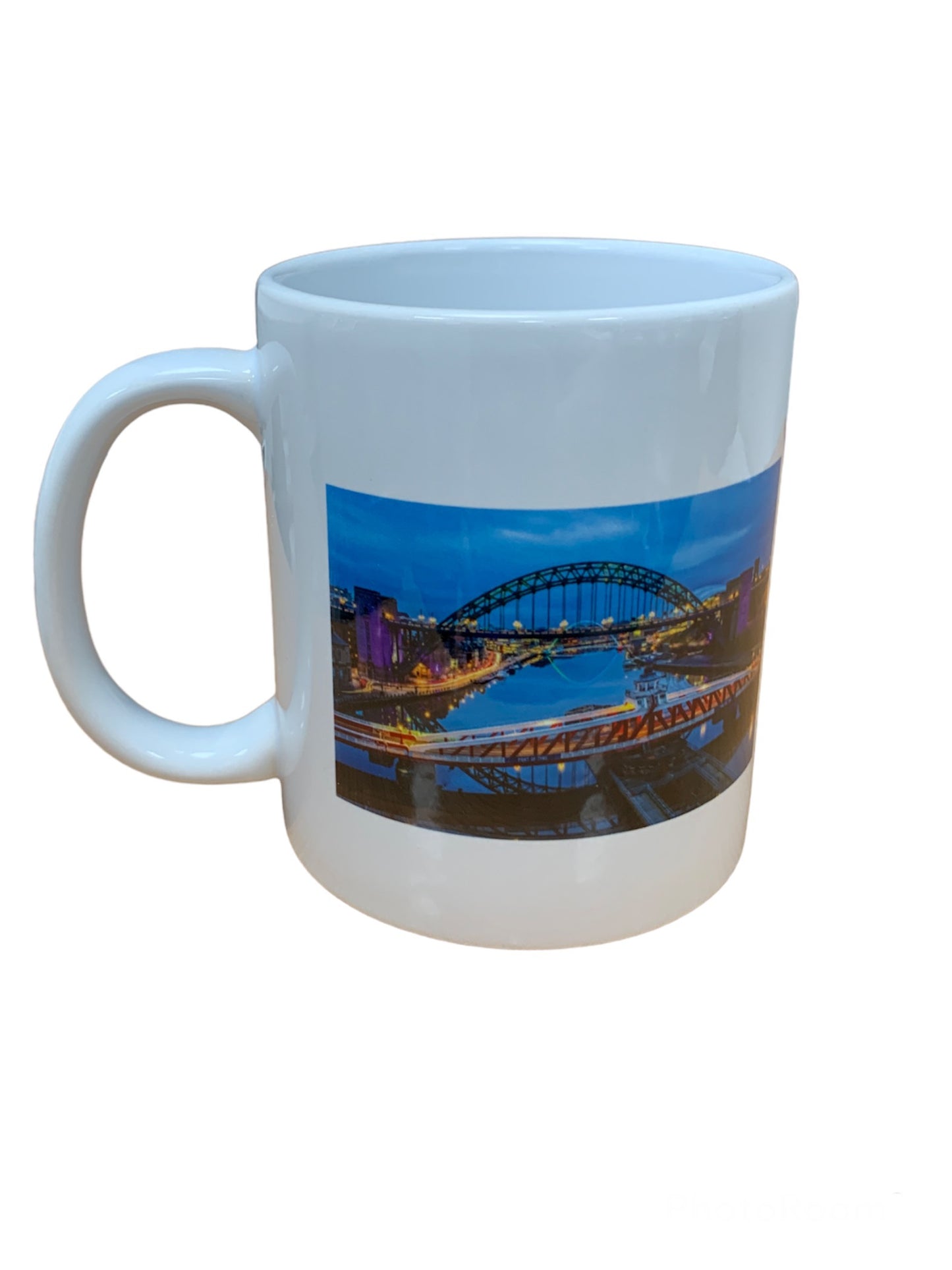 Newcastle UK City Bridges A4 Jigsaw Puzzle 126 Piece and Mug Set