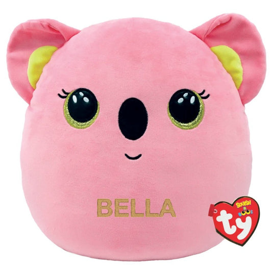 Personalised Ty Squish a boo Poppy Koala Pink Plush