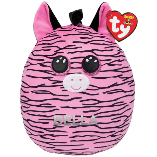 Personalised Ty Squishaboo Zoey Zebra Plush