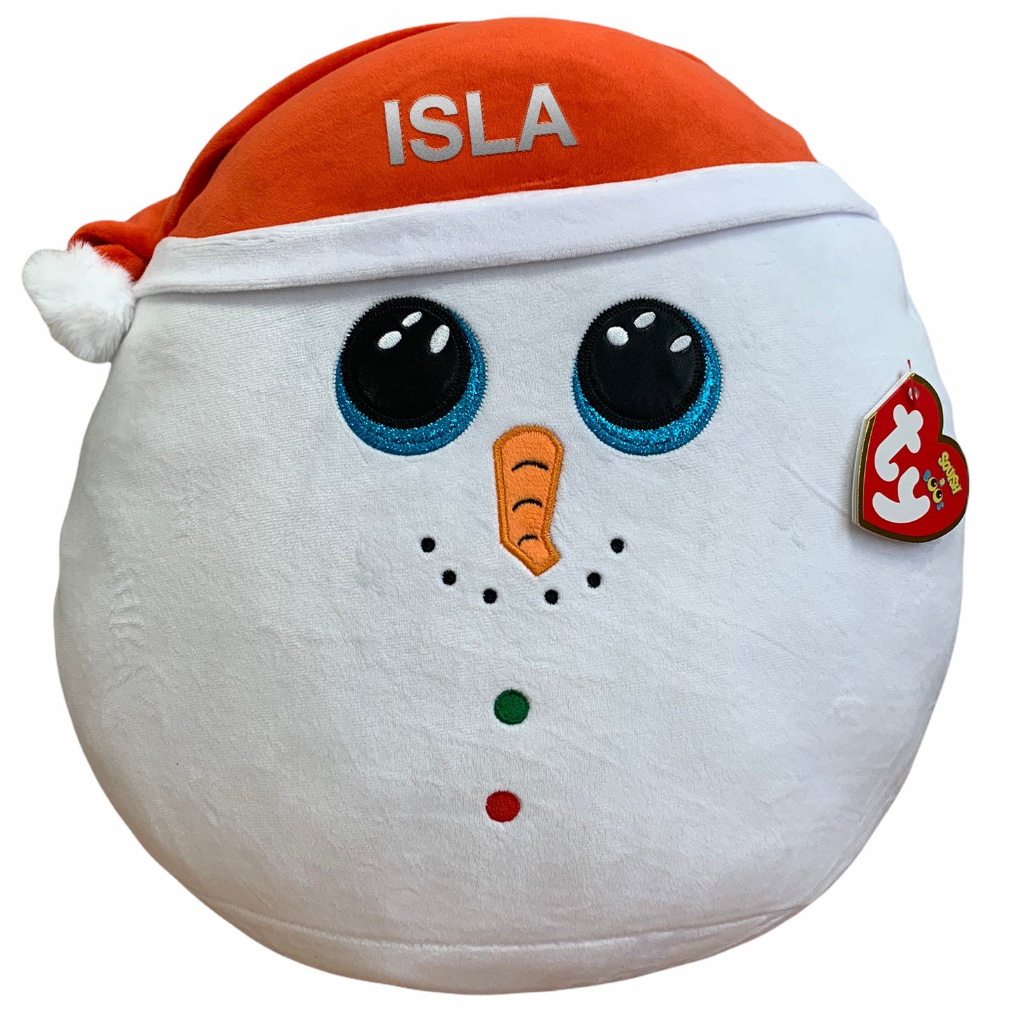 Personalised Ty Squish a Boo Flurry Snowman 14" Plush
