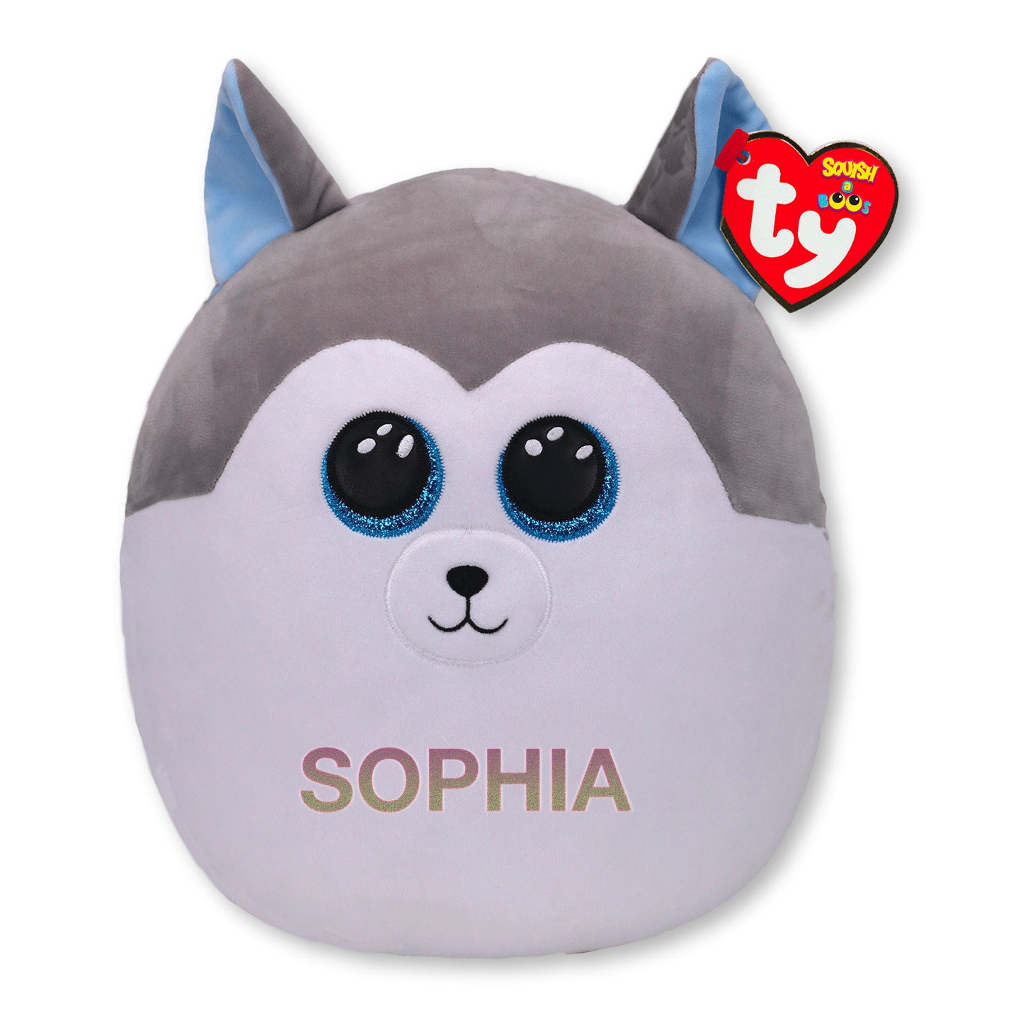 Personalised Ty Squish a boo Slush Husky 10” Plush