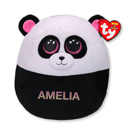 Personalised Ty Squish a boo Bamboo Panda 10” Plush