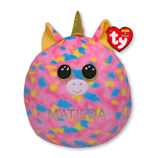 Personalised Ty Squish a Boo Fantasia Unicorn 12 Inch Plush